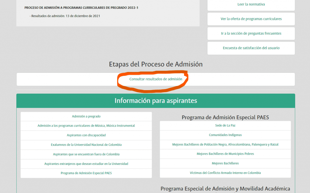 Puntajes para ingreso UN PreUniversitario UNAL PreUnal 2024